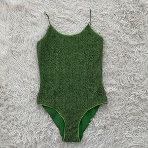 Oseree green lumiere one piece swimsuit sz M